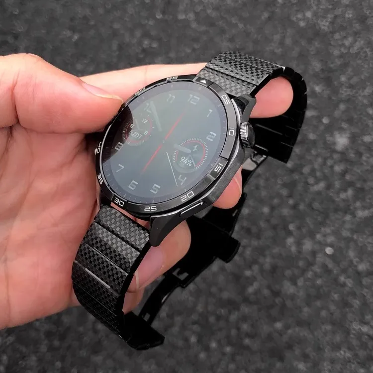卡客风暴 格子纹适用华为GT5pro手表表带金属GT4钢带watch3小米s4