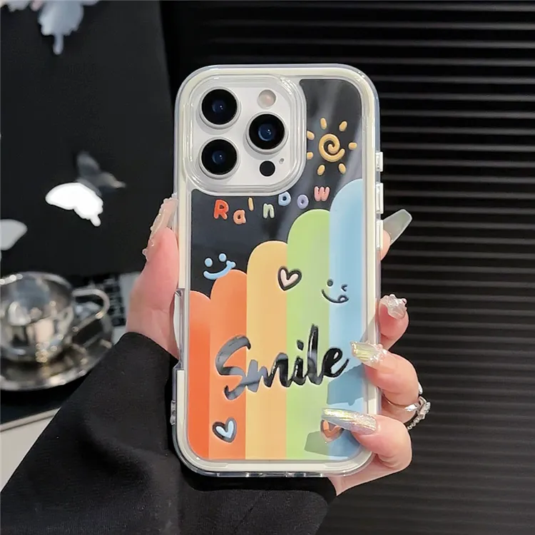 炫彩镜面适用苹果16/iPhone/华为手机壳防摔15promax爆款pura70潮