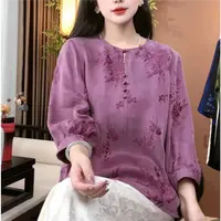 中式国风百搭气质复古重工休闲国潮时尚重磅时尚大气上衣