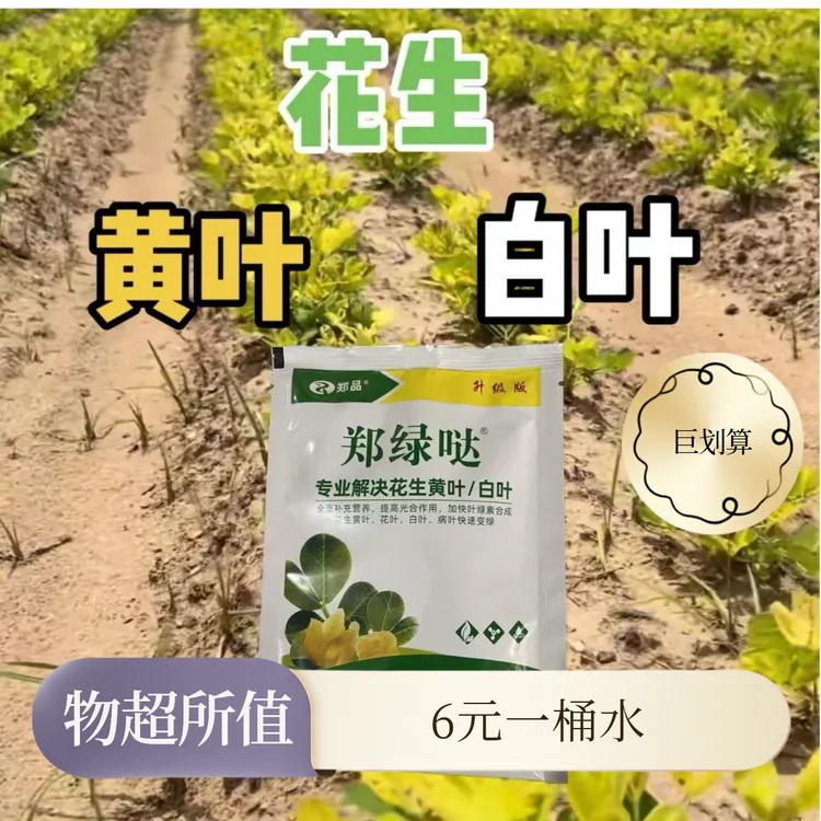 【郑绿哒】解决花生黄叶白叶花叶适用于花生叶面肥水溶肥料