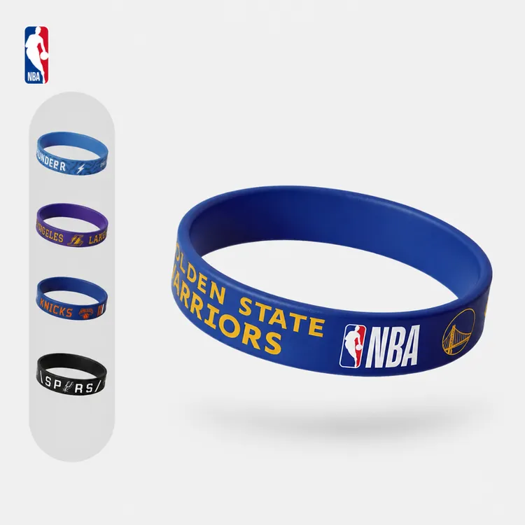 【库里中国行】NBA官方勇士湖人马刺尼克斯雷霆球队硅胶篮球手环