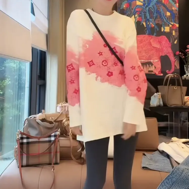 【光影艺术】2025潮流前卫百搭宽松舒适大版印花圆领T恤LK2502028