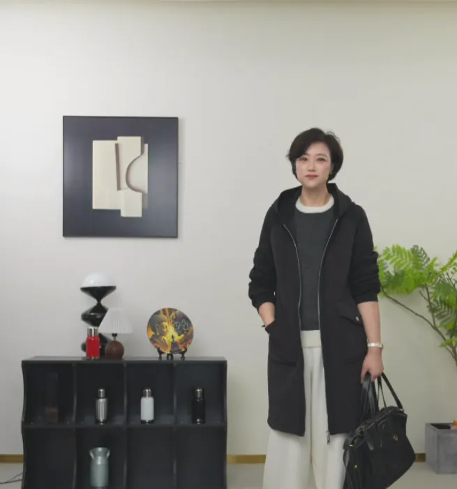 【U.M】川行驼绒棉服连帽菱格风衣款棉服显瘦