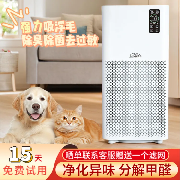 空气净化器家用除甲醛台式轻便除臭烟味宠物猫毛负离子空气净化机