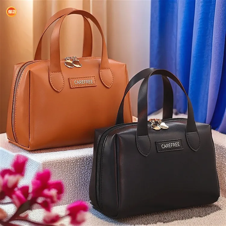 2025新款美拉德化妆包女手提分区收纳大容量网红高端护肤品收纳包