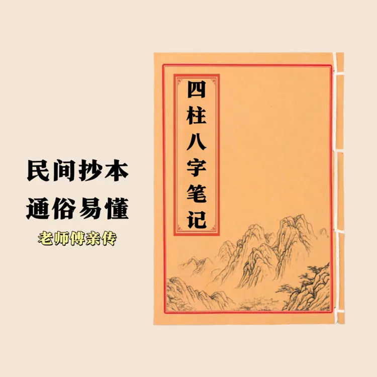 四柱八字笔记 通俗易懂 民间抄本手工线装