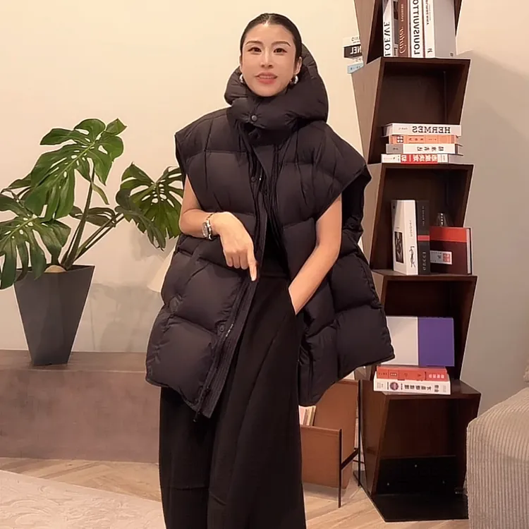ZUOXIAOQI归格连帽羽绒马甲22（衣长72/胸围138）