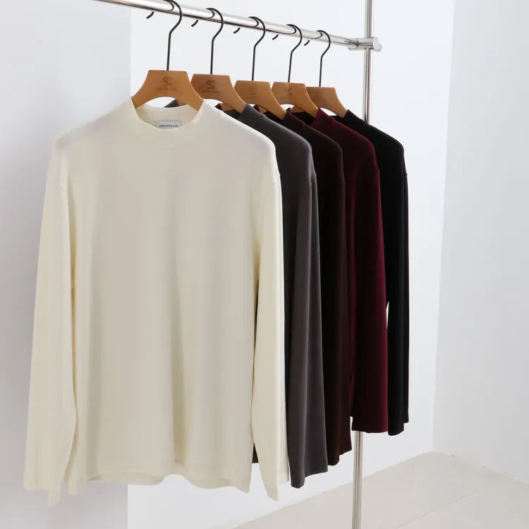 2025冬季植物纤维蛋白保暖不闷汗暖糯亲肤圆领双面百搭男士打底衫