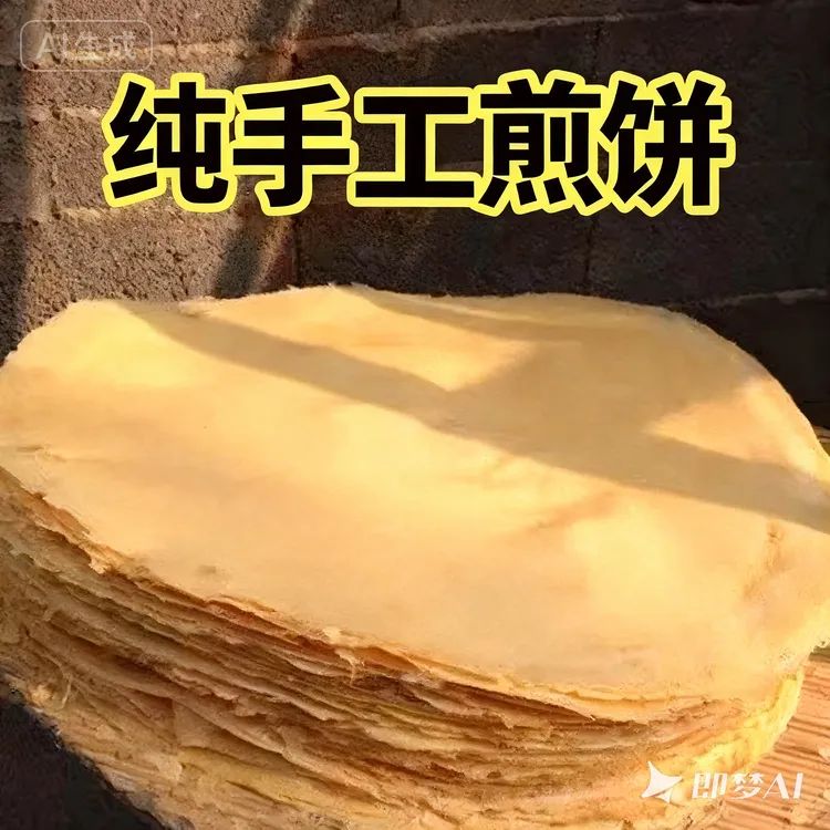 山东煎饼正宗手工煎饼柴火煎饼石磨煎饼