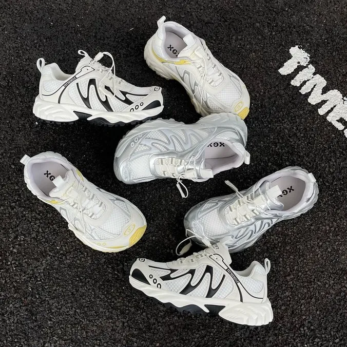 XGXC设计感歪头透气网面户外厚底运动鞋休闲老爹鞋潮鞋厚底XG2632