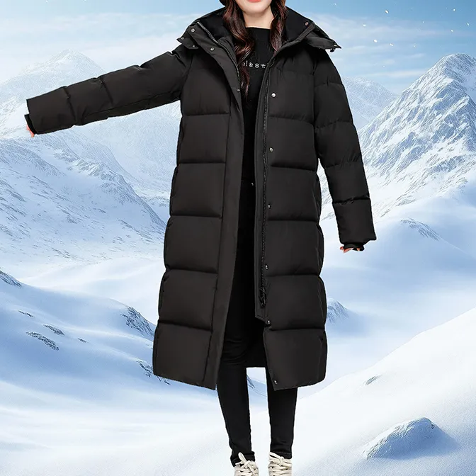 NAHOPULER/纳霍浦勒白鸭绒羽绒服男女款冬季极寒过膝宽松保暖外套