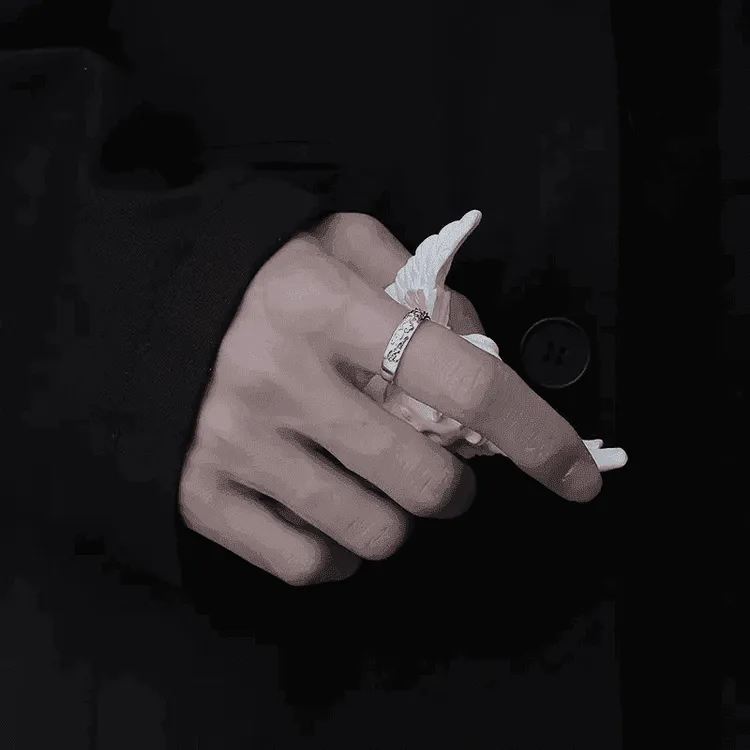 925银戒指 【寓意聚贝才】活口貔貅指环冷淡风情侣对戒生日惊喜礼物