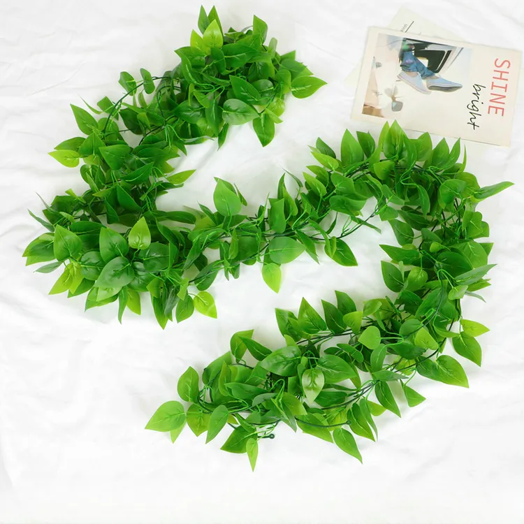 仿真绿萝叶假花装饰藤条藤蔓植物树叶绿叶遮挡空调水管道塑料叶子