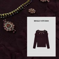 【树莓千金】Molly 时尚气质简约 上衣 M2025517