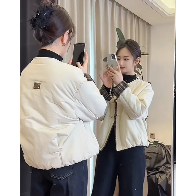 高级感流行设计感棉衣短外套女今年流行2025秋冬加厚保暖棉服上衣