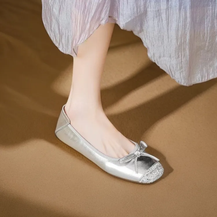 软底平底芭蕾单鞋女2025新款气质鞋子一脚蹬女鞋百搭玛丽珍小皮鞋