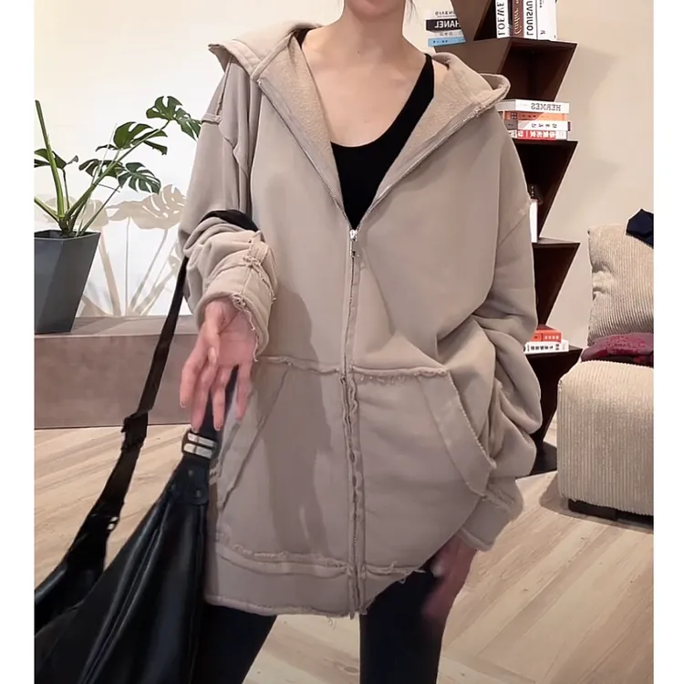ZUOXIAOQI毛蛋加绒连帽卫衣22（衣长80/胸围140）
