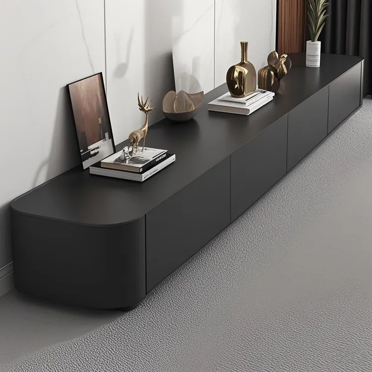 电视柜茶几组合2025新款客厅家用小户型轻奢高级落地简约实木岩板