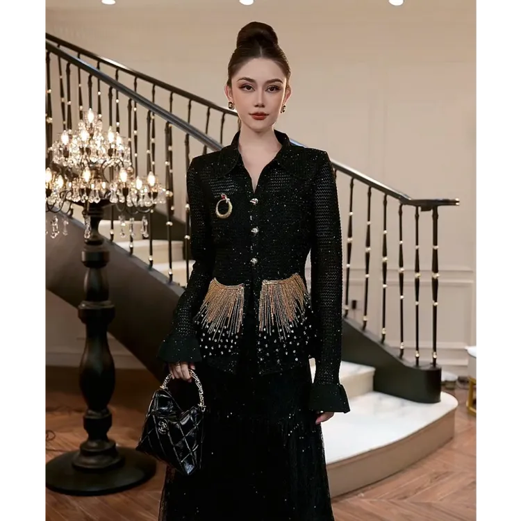 【FUNANI】 轻奢法式高级感重工原创设计感 上衣 X2530160A