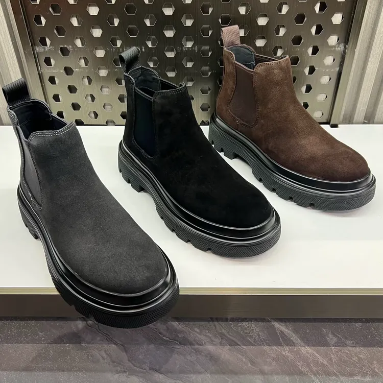 912-11新品纯皮加绒保暖休闲舒适男鞋商务欧货时尚百搭高级感帅气