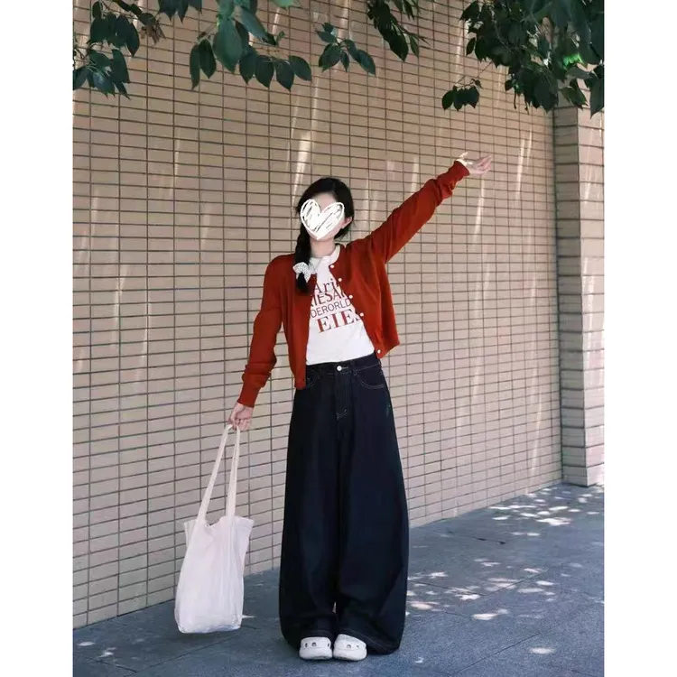 时尚套装打底韩版短款休闲秋季直筒裤子卫衣宽松上衣