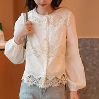 新款8127设计感显瘦时尚气质法式别致亮片上衣甜美