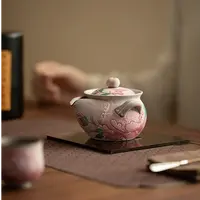 老岩泥富贵牡丹手抓壶家用陶瓷泡茶壶防烫手泡茶器功夫茶具一人饮