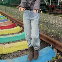 娜一家 2025年初秋新款时尚设计感显瘦牛仔裤