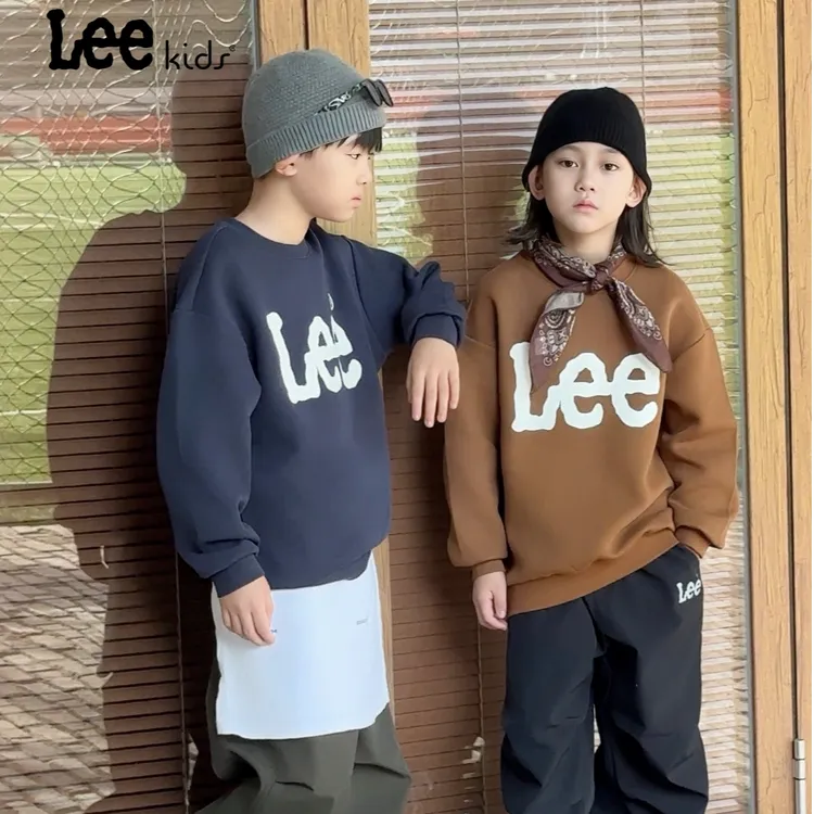 Leekids春秋百搭儿童长袖卫衣印花套头休闲儿童早秋衣服圆领童装