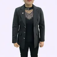 甜歪歪春秋季节新款女装修身显瘦小西装气质时尚休闲百搭黑色春季