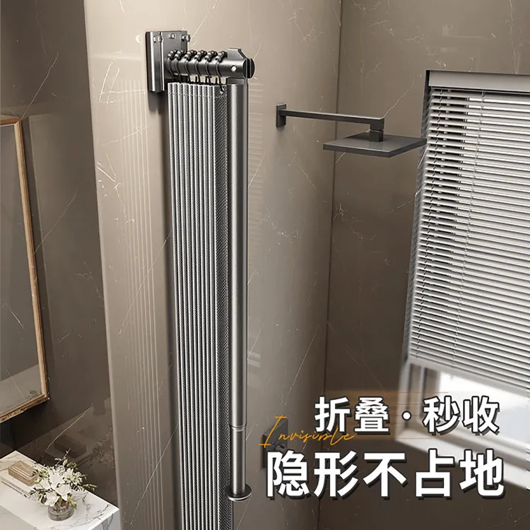 浴室折叠浴帘免打孔隐形防水防霉高档卫生间隔断洗澡淋浴干湿分离