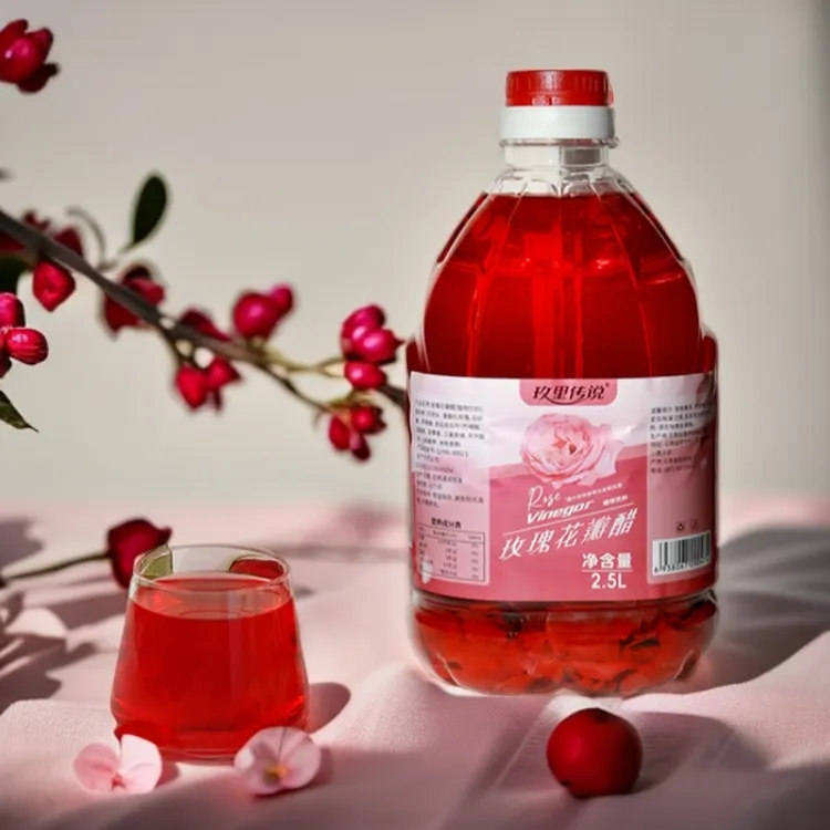 云南玫瑰花瓣醋2.5L/瓶特产重瓣玫瑰醋类苹果醋玫鲜花饮品