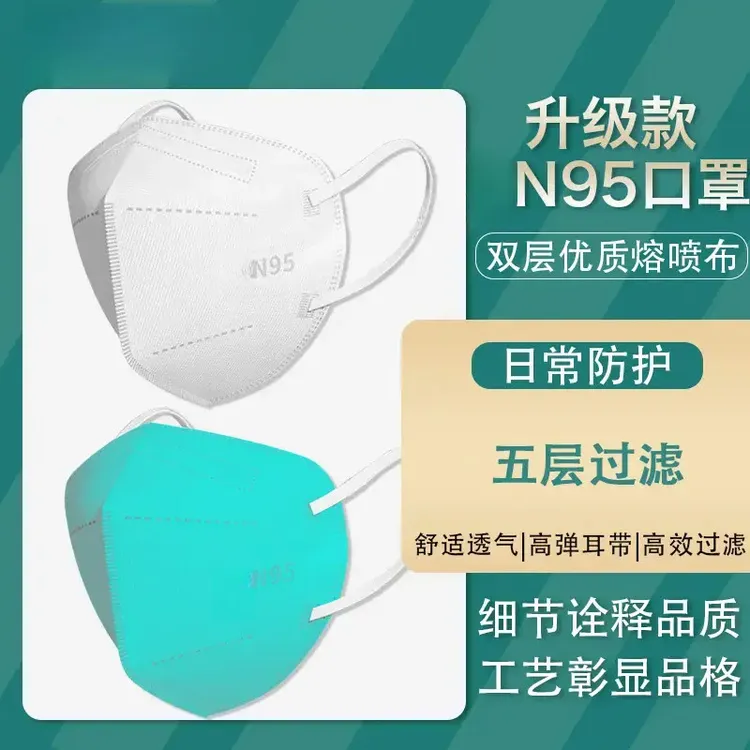 N95 3d立体透气五层加厚不勒耳成人儿童防护口罩1商品图
