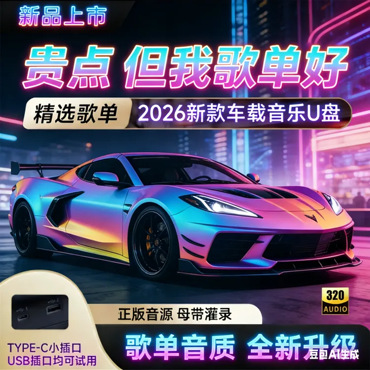 【母带灌录】2026精选HIFI精调正版车载优盘 流行经典DJ无损音质商品图