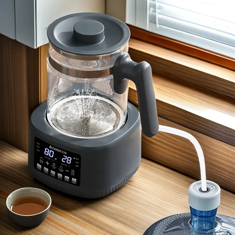 志高电热水壶全自动底部上水蒸汽喷淋煮茶器养生壶家用办公室新款