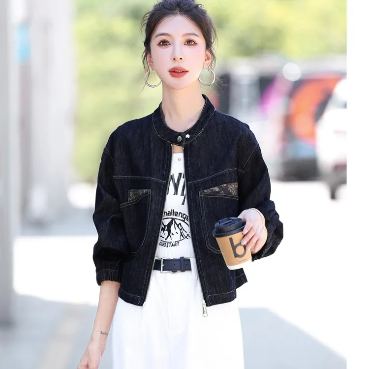 超好看牛仔外套女春秋季2025新款短款小个子宽松bf慵懒风夹克上衣