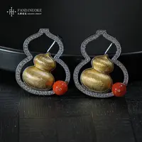 【加加专属】29 MJ08946-南红玛瑙葫芦胸针—多样性发一件-8mm
