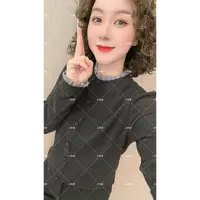 【小凤R定制】时尚女人味百搭拼花边绒绒上衣