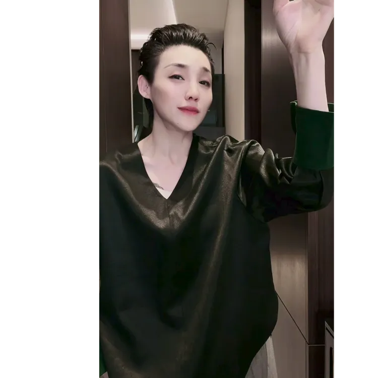 38姆米 香云纱 套头长袖衫 CX0187