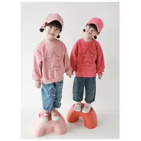 幼悠女童立体刺绣小童秋季星仔洋气休闲百搭春季星星卫衣C2621