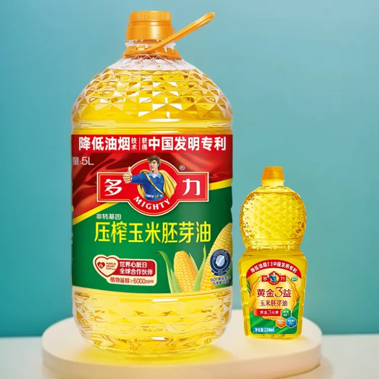 【拍一发二】多力玉米胚芽油5L+238ml非转基因玉米油一级压榨食用油