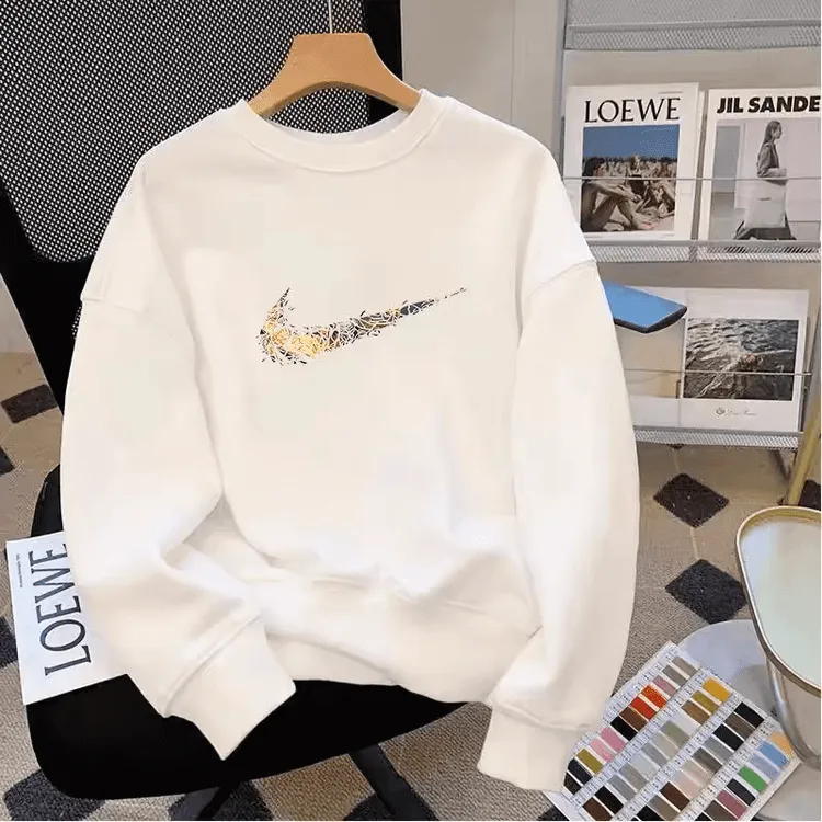 【三折专区】套头秋冬简约加绒加厚卫衣ins时尚圆领宽松卫衣商品图