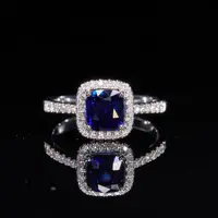 如苑珠宝18K金蓝宝石戒指1.42ct/皇家蓝/AIGS/ZFW