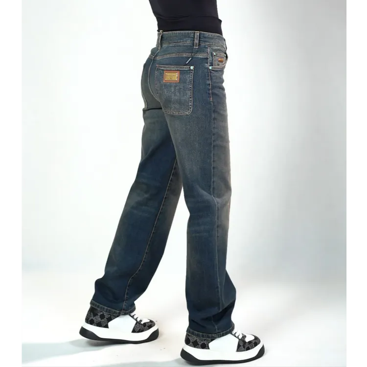 DG迪噶雅男士个性阔腿牛仔裤C049秋冬新款男装时尚阔腿牛仔裤
