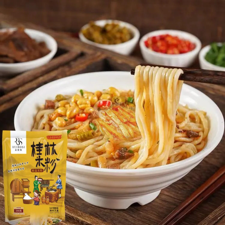 【6包装】F广西桂林特产正宗桂林米粉速食鲜湿米粉非遗拌粉卤水酸笋