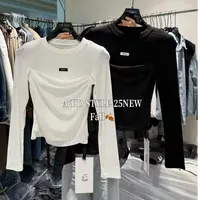 8268•一帘幽梦SY# 东大门圆领垫肩抹胸帘打底上衣•