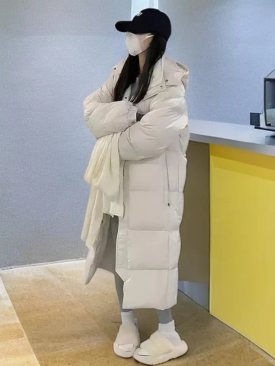 中戏艺考棉服女2025年冬装棉袄韩版宽松加厚学生过膝长款时尚冬季