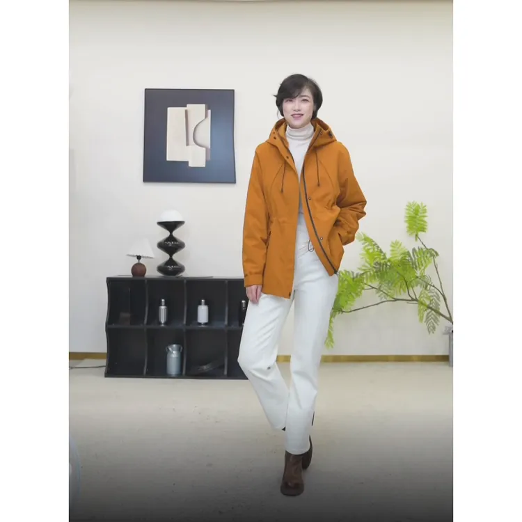 【U.M】川西连帽城市通勤冲锋羽绒新国标90白鸭绒保暖显瘦