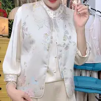 蝴蝶秋季新款马夹百搭新中式上衣女装中国风马甲