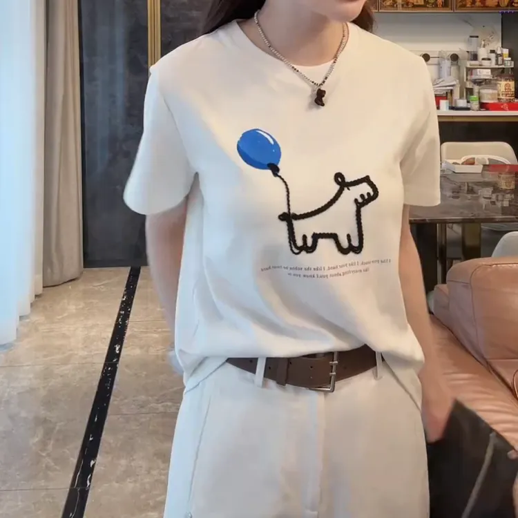 气球T～2025春夏新款设计感气质百搭正肩短袖T恤LK2501836